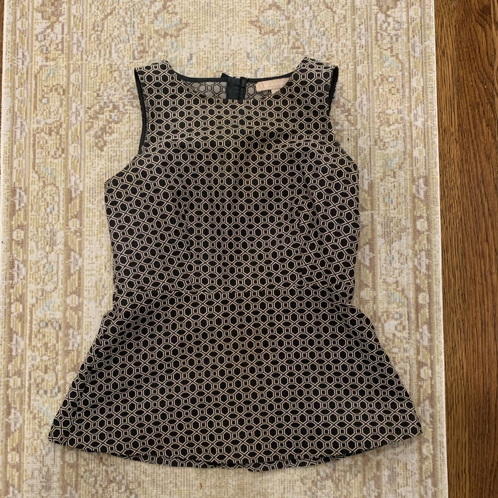 Black & White Peplum Top
